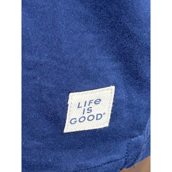 Life Is Good Navy Halloween Dog Pumpkin Short Sleeve T Shirt Small Fall NWOT - Picture 4 of 5